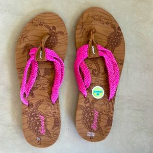 Just speed womens pink flip flops
